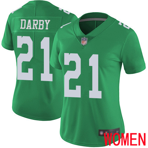 Women Philadelphia Eagles #21 Ronald Darby Limited Green Rush Vapor Untouchable NFL Jersey Football->youth nfl jersey->Youth Jersey